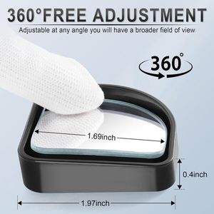 2 Pezzi Specchietti Retrovisori Auto Grandangolari Convessi in Vetro HD con Scocca in ABS, Universali Regolabili, Specchietti Angolo Cieco a Ventaglio - Product Image 4