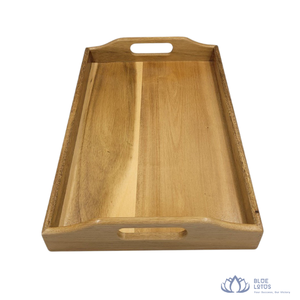 Plateau et assiette de service en bois de haute qualité, design moderne et écologique, forme rectangulaire, marque Blue Lotus Farm, vente en gros au Vietnam - Product Image 1