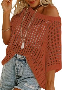 Classic vintage fashion Comfortable Relaxed Knitted Short-sleeved Polyester T-shirt Skirt Casual <b>Top</b> - Product Image 3