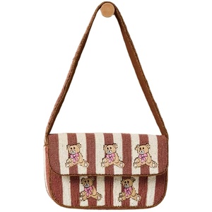 Bolso de Hombro de Lujo Hecho a Mano con Cuentas y Bordado de Cuentas de Semilla, Diseño Simple, Bolso Portátil Personalizado para Damas, Hecho en India - Product Image 3