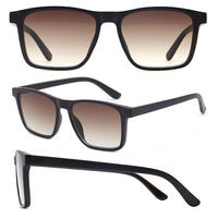 Lunettes de soleil carrées tendance personnalisables HP251374 avec monture intégrale, logo personnalisé, verres UV400, montures en plastique, confortables et à la mode