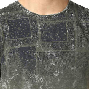 T-shirt délavé à l'acide tendance, T-shirt personnalisé délavé à l'acide pour homme, coupe oversize, imprimé vintage, en coton unisexe - Product Image 5
