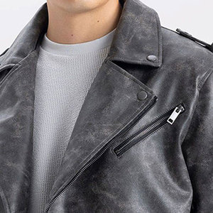 Good Quality Factory Outlet <b>Men's</b> PU Leather <b>Jacket</b> Regular Fit Great Personality Fast Delivery <b>Men's</b> Biker Leather <b>Jacket</b> - Product Image 6