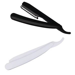 Classic Straight <b>Razor</b> Stainless Steel <b>Blade</b> Plastic Handle Barber Shop Use Male Grooming Tool <b>Single</b> <b>Blade</b> Design - Product Image 4