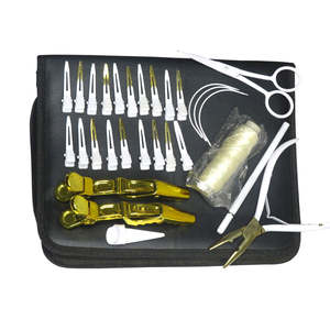 Kit d'outils d'extension capillaire Micro Link noir mat de qualité supérieure, kits durables en acier inoxydable, pinces d'extension capillaire, marque privée - Product Image 2