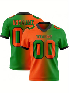Fashionable American Football T-Shirt Short Sleeve Print Plus Size Custom Design Sportswear Fans Clothing - Product Image 2