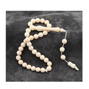 Misbaha Tasbih Islámica Ecológica, Grabado Personalizado con Nombre, Tallado a Mano en Hueso de Camello, Técnica de Pulido, Estilo Antiguo - Product Image 3