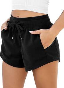 Premium High Waist Regular Fit Women's Streetwear Shorts <b>with</b> Button and Fur <b>Trim</b> Quick Dry Casual Design - Product Image 5