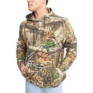 Sweat à capuche Block Fashion, design camouflage bicolore, tissu en mélange de coton et de polyester, avec empiècements contrastés, poignets côtelés - Product Image 2