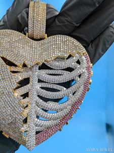 Joyería Unisex Elegante y Atemporal, Colgante Hip Hop con Diamante Moissanite, Plata de Ley 925, Chapado en Oro Amarillo y Rosa - Product Image 2