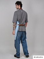 Tablier unisexe de travail et de mode en toile de coton multicolore, imperméable, avec poche, logo personnalisé, épaissi, résistant à la chaleur