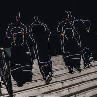 Ensemble de survêtement personnalisé en polyester avec fermeture éclair, coupe oversize, réfléchissant, imperméable, coupe-vent, avec veste à capuche en polaire et pantalon de jogging en nylon