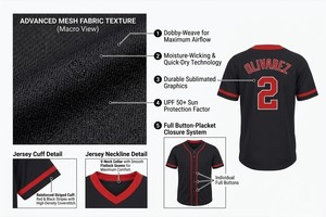 Maillot de sport personnalisé en polyester 100 % avec impression par sublimation et sérigraphie, séchage rapide, respirant, uniforme d'équipe, t-shirt - Product Image 4