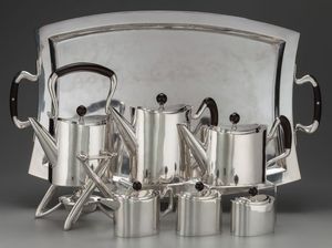 Beverage accessories artisan hospitality collection modern <b>silver</b> coffee <b>set</b> decorative tabletop centrepiece luxury gourmet - Product Image 5