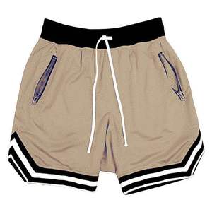 Shorts de basket-ball en mesh pour homme, séchage rapide, respirants, shorts d'entraînement de gym, cordon de serrage, poche zippée, shorts de sport - Product Image 6