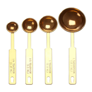 Fast Selling Metal Decorative <b>Measuring</b> <b>Cups</b> <b>Set</b> Gold Color PVD Coated Admirable Look <b>Set</b> Of 4 Piece Stainless Steel Material - Product Image 5
