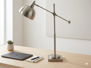 Lampe de table LED E27 simple à alimentation CC, rotative et réglable, petite, pour chambre à coucher, design élégant et luxueux, fabrication OEM/ODM directe d'usine - Product Image 3