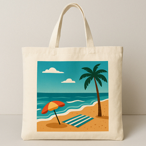 Wholesale your Design Customized Print Logo on the Handles Large Capacity Canvas Cotton Tote <b>Bag</b> Custom Logo cotton beach <b>bag</b> - Product Image 2