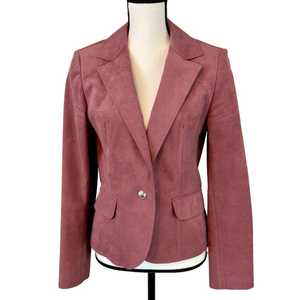 Blazer de sport en velours suédé ultra-doux, couleur orchidée violette rose, taille S - Product Image 2