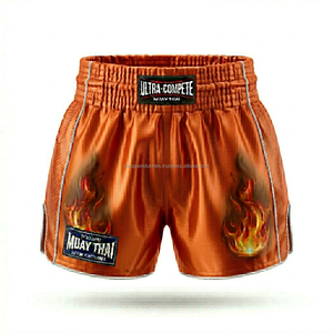 Unisex Custom Muay Thai Shorts 100% <b>Polyester</b> Satin Made Breathable Martial Arts Wear Wholesale OEM Low MOQ - Product Image 1