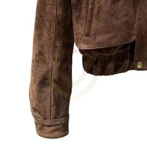 2025 New Women's <b>Suede</b> Leather <b>Jacket</b> Winter Casual Solid Color Zipper Streetwear <b>Suede</b> <b>Jacket</b> - Product Image 6