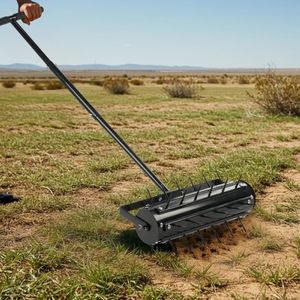 Aeratore per Prato a Manovella con Impugnatura a T, Strumento Manuale per Aerare i Prati - Product Image 2