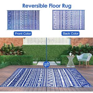 Tappeto Reversibile Impermeabile per Esterni 4.98x8FT, Tappeto in Plastica Portatile per Interni con Borsa per il Trasporto, Ideale per Picnic e Attività in Patio - Product Image 2