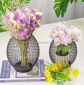 Well-Designed Classic Style <b>Black</b> Powder Coated Metal Iron Rod Wire Square round Frame Candlestick <b>Holder</b> for <b>Candles</b> Home Decor - Product Image 4