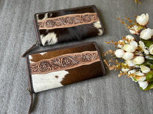 Pochette en cuir à fourrure pour femmes, nouveau Style occidental élégant, pochette en cuir à fermeture éclair - Product Image 2