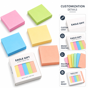 Blocs-notes adhésifs magnétiques durables en gros, 100 feuilles, papier 80 g/m², autocollants mémo colorés, notes amovibles pour l'école et le bureau - Product Image 1