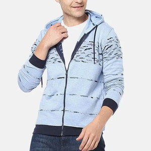 เสื้อฮู้ดซิปเต็มตัวพิมพ์ลายพรางแบบกำหนดเอง OEM ผ้าฝ้ายฟลีซ ลายพราง ฤดูใบไม้ผลิ เป็นมิตรกับสิ่งแวดล้อม สตรีทแวร์ แบรนด์ส่วนตัวสำหรับผู้ชาย ขายส่ง - Product Image 5