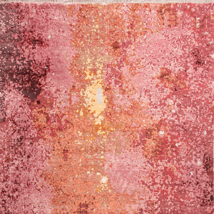 Tapis contemporain en laine et soie de bambou noué à la main pour salon - Product Image 1