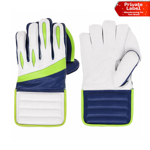 Gants de gardien de but en cuir ultra-doux pour le cricket, paume en caoutchouc texturé pour une protection optimale, coussin en mousse haute densité pour le cricket - Product Image 1