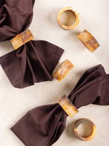 Anneaux de serviette en résine écologiques faits à la main, personnalisés pour la fête des mères, Pâques, mariages, fêtes, décoration de table de restaurant - Product Image 1