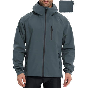 Custom <b>Mens</b> <b>Rain</b> <b>Coat</b> Windbreaker Zipper Jacket Waterproof <b>Rain</b> Waterproof <b>Rain</b> Jacket With Custom Logo - Product Image 4