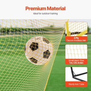Rimbalzista da Calcio Portatile 7x7FT per Allenamento Giovanile, in Ferro e Poliestere, Attrezzatura Sportiva Portatile per Allenamento Calcio - Product Image 4