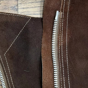 Chaps d'équitation pour hommes, design personnalisé, fabrication directe, cuir véritable marron, suède, chaps d'équitation en vente - Product Image 6