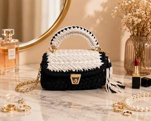 Hot Sale Stylish T <b>Shirt</b> Yarn Handbag with Spacious Interior and Durable Crochet Design for Shopping and Everyday Use for Sale - Product Image 1