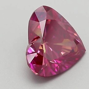 Diamant de laboratoire rouge vif fantaisie taille cœur, pureté VS1, pierre précieuse certifiée de 2 carats pour la création de bijoux de fiançailles sur mesure - Product Image 3