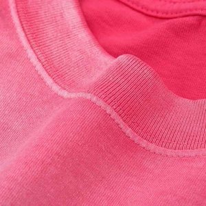 T-shirt en jersey pour homme, 100% coton, col rond, manches courtes, coupe classique, couleur unie, style décontracté, rose - Product Image 5