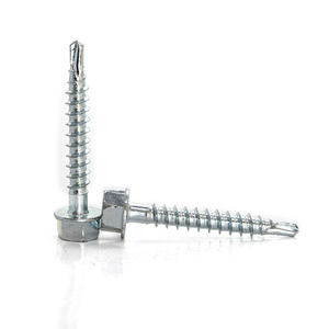 Hex Washer Head External Hex Drive <b>Self</b> <b>Drilling</b>/ <b>Self</b> Tapping <b>Screw</b> Zinc/Galvanized Carbon Steel Inch Coarse Thread Class 4.8 - Product Image 2