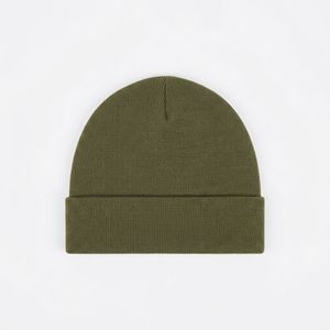 Bonnet en tricot 100 % acrylique jaune néon vert avec revers et bande contrastante, unisexe, ajustable, pour l'extérieur, style décontracté - Product Image 5