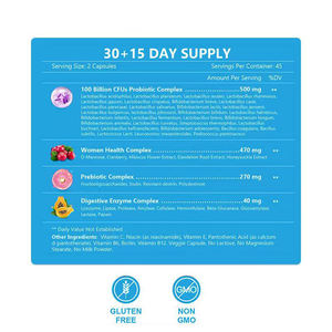 Cápsulas de probióticos para mujeres con D-manosa, arándano, promueve la motilidad intestinal, regularidad digestiva, absorción de nutrientes - Product Image 2