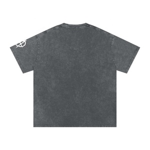Nouveau T-shirt Streetwear Unisexe à Logo Personnalisé, Vintage, Délavé à l'Acide, Double Couche, Impression Thermique, Coupe Courte, Effet Soleil Décoloré - Product Image 6
