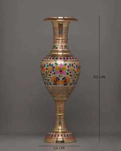 Vase Art Déco Traditionnel Fait Main avec Motif Floral Coloré pour Décoration de Table - Product Image 5