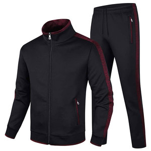 Ensemble de survêtement léger en polaire technique pour homme, séchage rapide, respirant, manches longues, fermeture éclair, tenue de sport, jogging - Product Image 1