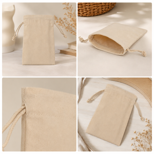 Premium Cotton Drawstring <b>Bag</b> | Reusable Muslin Pouch Eco Friendly Gift Packaging Storage <b>Bag</b> Wholesale Custom Favor Storage <b>Bag</b> - Product Image 2