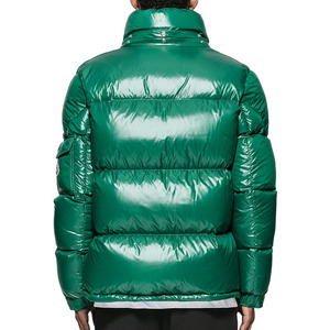 Blouson matelassé vert pour homme, fermeture éclair, coupe-vent, décontracté, hiver, rembourrage polyester, coupe régulière, face extérieure en nylon - Product Image 3