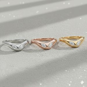 แหวนทองคำทรงโค้ง Stonewels ประดับเพชรทรงมาร์คีส์ 0.20 กะรัต ผลิตในห้องปฏิบัติการ พร้อมการตั้งเพชรแบบ Prong Setting สำหรับการรับรอง - Product Image 2