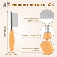 Mini peigne pour poils d'animaux, peigne multifonctionnel pour le visage des animaux, éliminant les taches de larmes, le mucus des yeux et les croûtes, peigne de toilettage pour chiens et chats